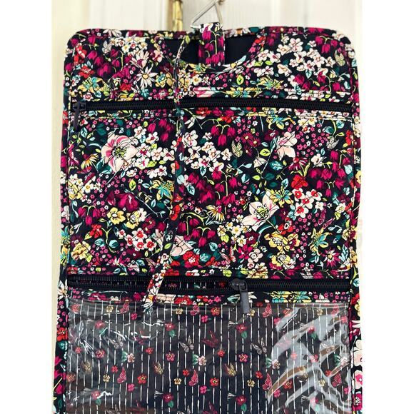 Vera Bradley Black & Pink Floral Packable Travel Cosmetic Hanging Case - Picture 3 of 10